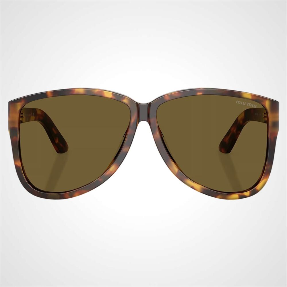 New MIU MIU Sunglasses Aviator Pilot Brown Honey Havana Tortoise - Picture 2 of 6